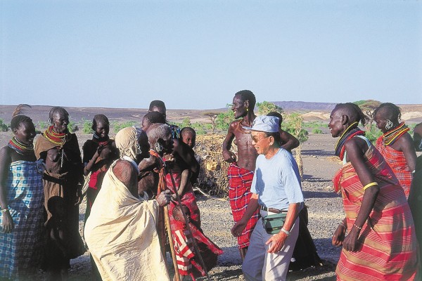 Dancing with Turkana village women. February 1997, Kenya Dancing with Turkana village women. February 1997, Kenya